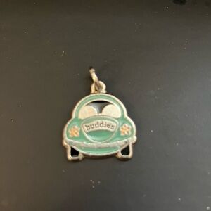 Silver and Teal Car Charm Pendant